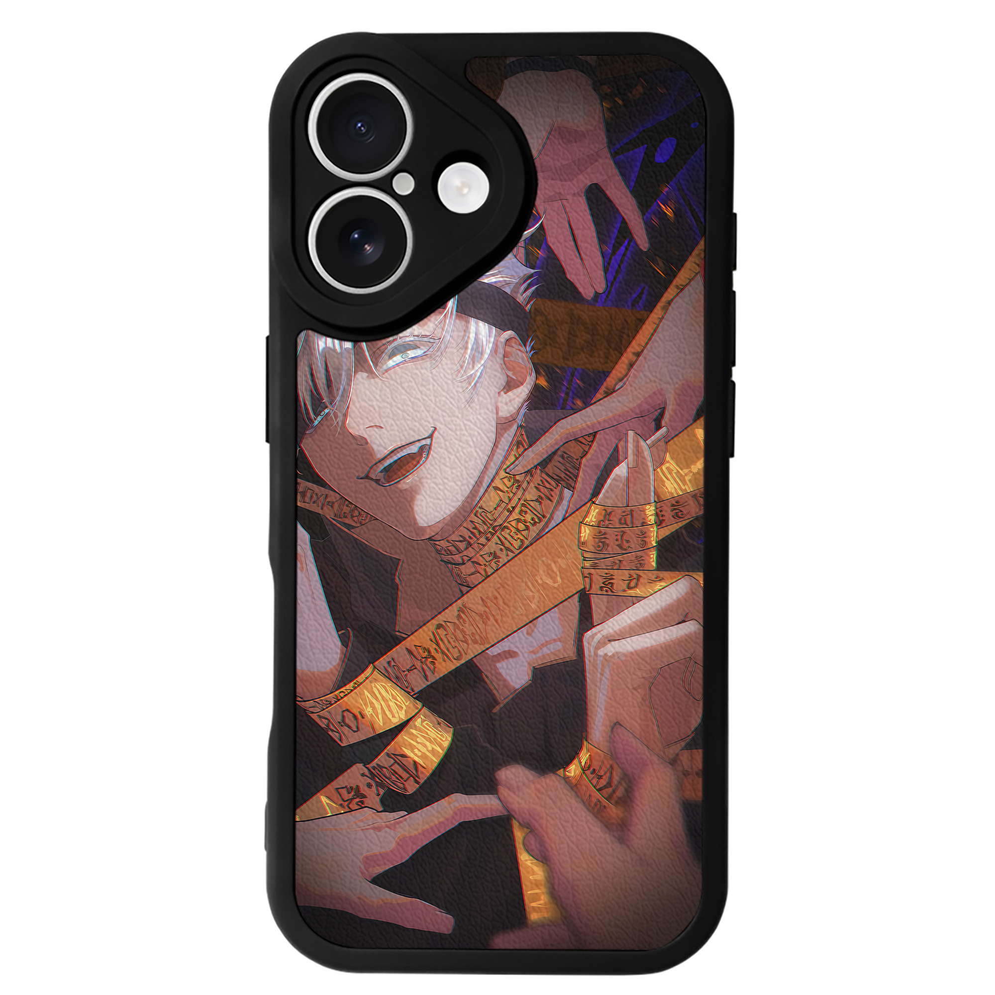 （画像用） 呪術廻戦 Jujutsu Kaisen 【iPhone 16シリーズ対応】シリコンスマホケース（レザー調） 材質：シリコン